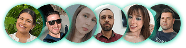 Fotos de alunos que participaram da mentoria em Excel da Staff