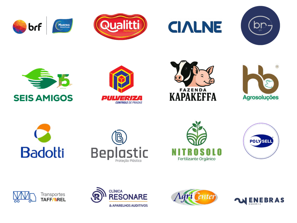 Logos das empresas que confiaram no trabalho da Staff