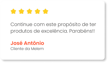 Avaliação dos produtos Melem